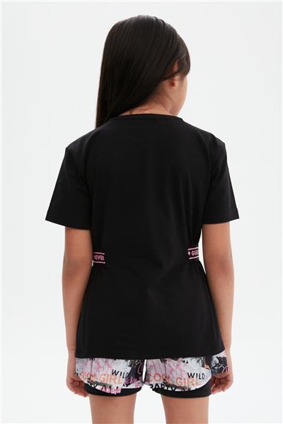 Guess Kız Çocuk Siyah T-Shirt