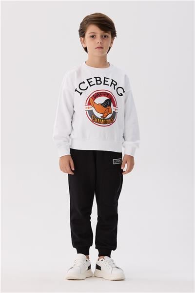Iceberg Erkek Çocuk Beyaz Sweatshirt