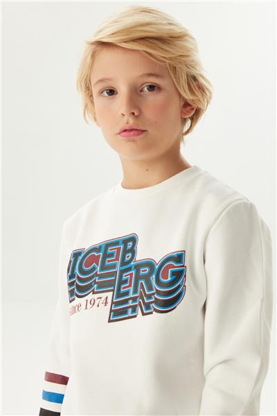 Iceberg Erkek Çocuk Beyaz Sweatshirt