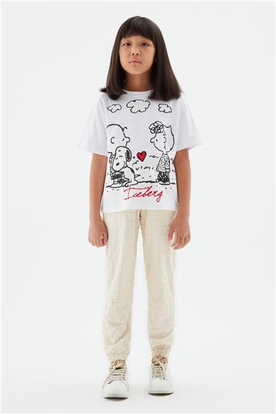 Iceberg Kız Çocuk Kırık Beyaz T-shirt