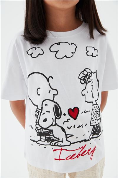 Iceberg Kız Çocuk Kırık Beyaz T-shirt