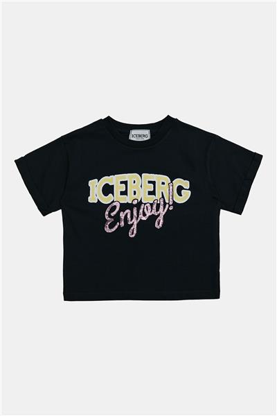 Iceberg Kız Çocuk Siyah T-Shirt