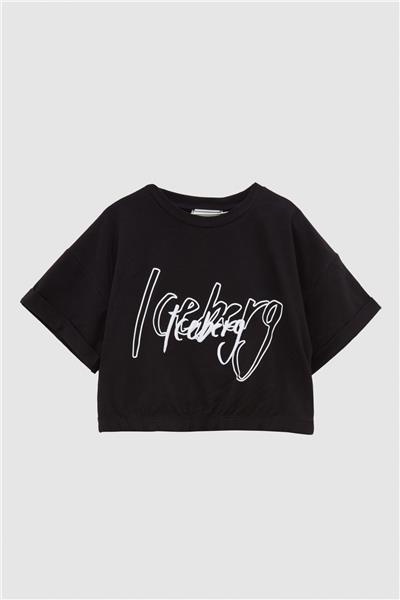 Iceberg Kız Çocuk Siyah T-Shirt