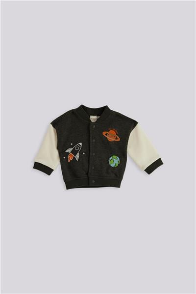 Layette Erkek Bebek Antrasit Eşofman ÜstüLayette Erkek Bebek Antrasit Eşofman Üstü