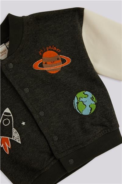 Layette Erkek Bebek Antrasit Eşofman ÜstüLayette Erkek Bebek Antrasit Eşofman Üstü