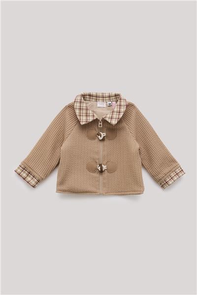 Layette Erkek Bebek Bej Eşofman Üstü
