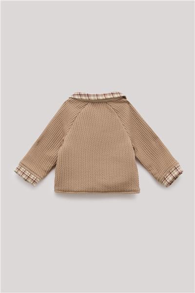 Layette Erkek Bebek Bej Eşofman Üstü