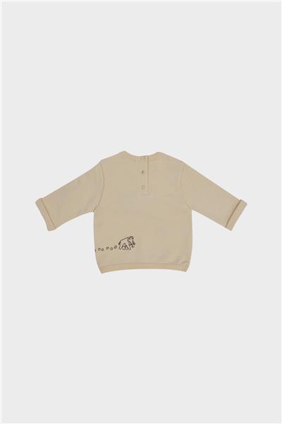 Layette Erkek Bebek Bej Sweatshirt