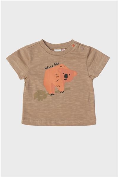 Layette Erkek Bebek Bej T-Shirt