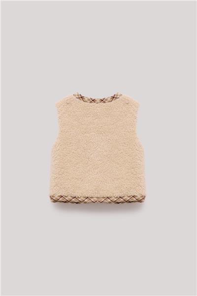 Layette Erkek Bebek Bej Yelek