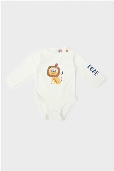 Layette Erkek Bebek Beyaz Body