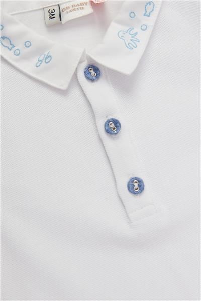 Layette Erkek Bebek Beyaz Body