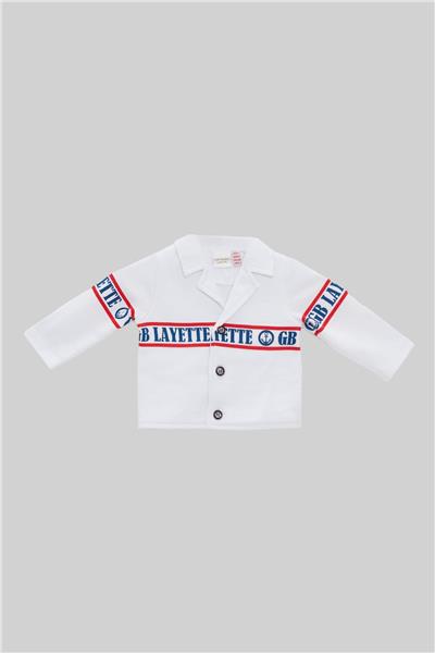 Layette Erkek Bebek Beyaz Eşofman Üstü