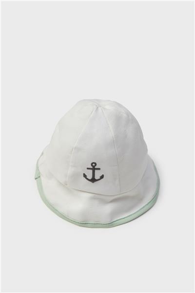 Layette Erkek Bebek Beyaz Şapka