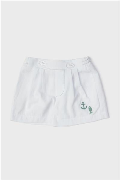 Layette Erkek Bebek Beyaz Şort