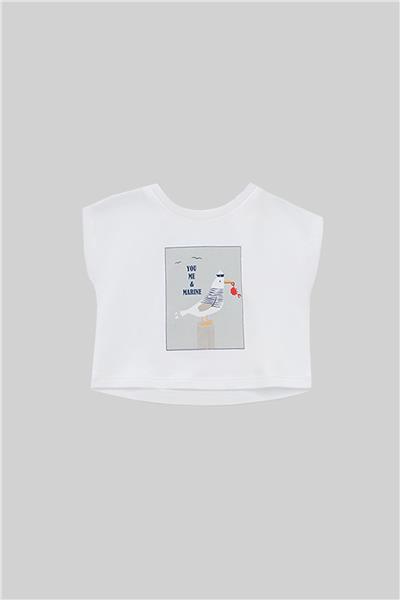Layette Erkek Bebek Beyaz T-Shirt