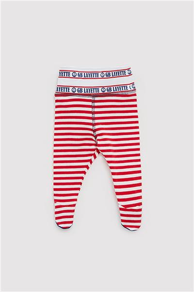 Layette Erkek Bebek Çizgili 2li Patikli Set