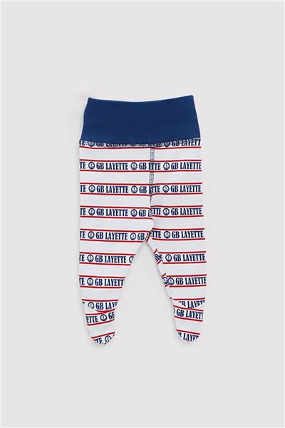 Layette Erkek Bebek Çizgili 2li Patikli Set