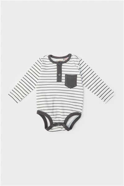 Layette Erkek Bebek Çizgili Body