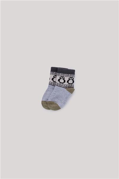 Layette Erkek Bebek Desenli Çorap