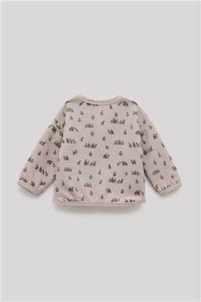 Layette Erkek Bebek Desenli Eşofman Üstü