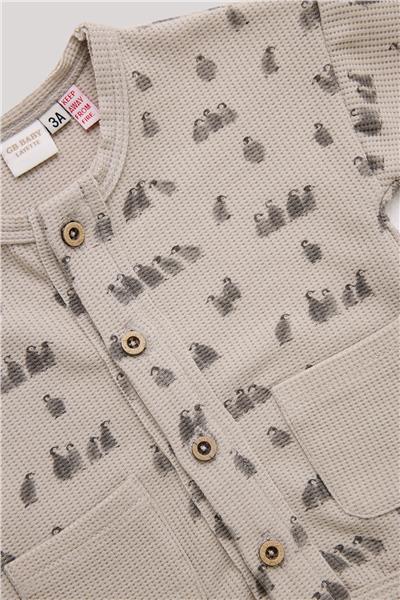 Layette Erkek Bebek Desenli Eşofman Üstü