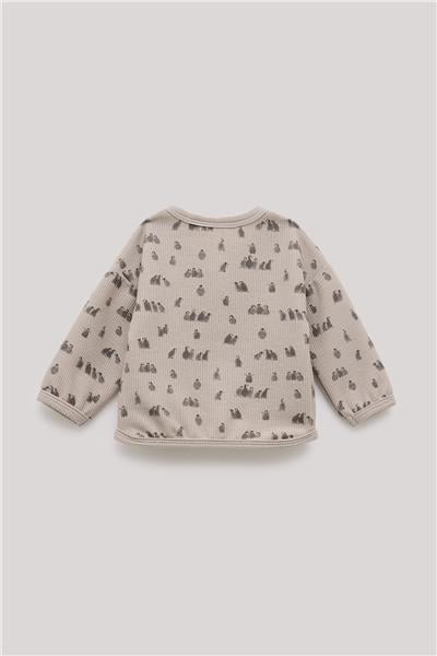 Layette Erkek Bebek Desenli Eşofman Üstü