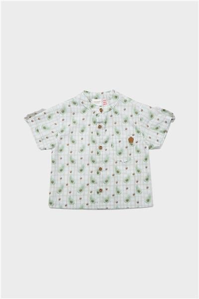 Layette Erkek Bebek Desenli Gömlek