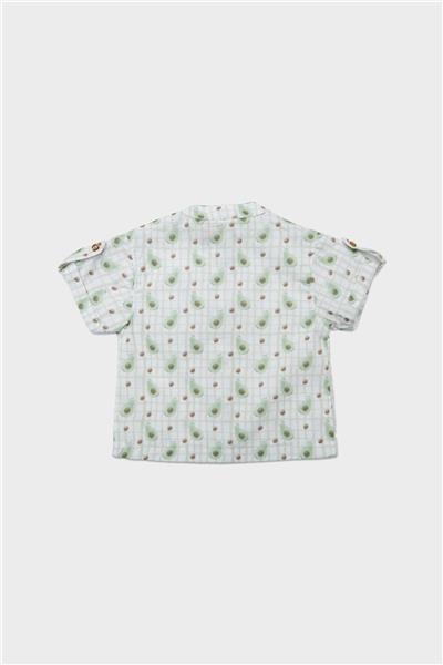 Layette Erkek Bebek Desenli Gömlek