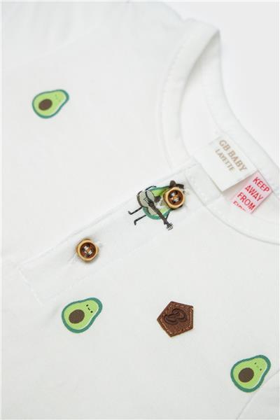 Layette Erkek Bebek Desenli Tshirt