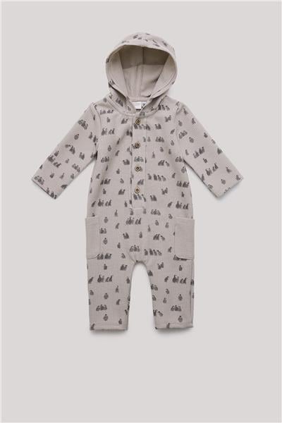 Layette Erkek Bebek Desenli Tulum
