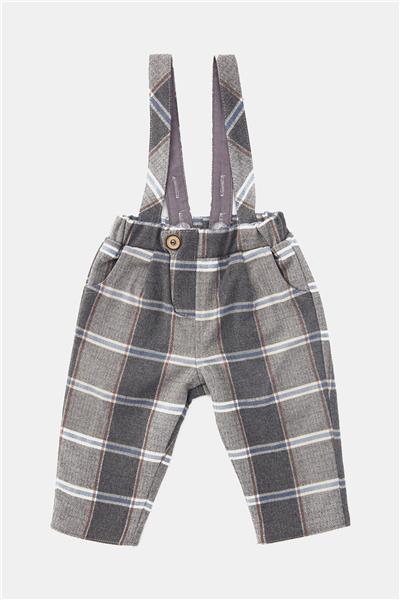 Layette Erkek Bebek Ekose Pantolon
