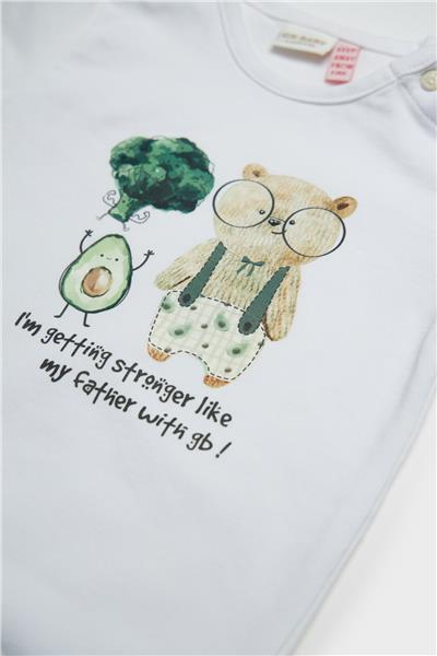 Layette Erkek Bebek Ekru Body