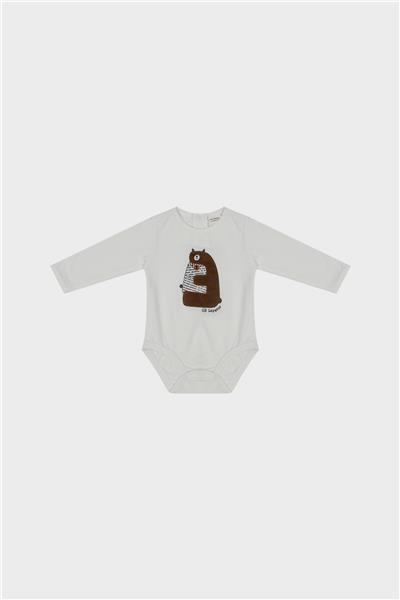 Layette Erkek Bebek Ekru Body
