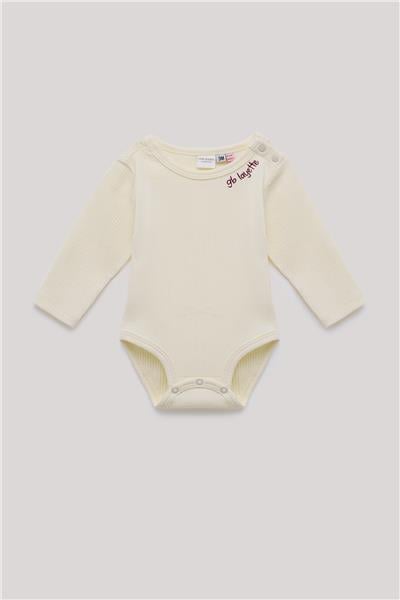 Layette Erkek Bebek Ekru Body