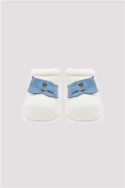 Layette Erkek Bebek Ekru Çorap