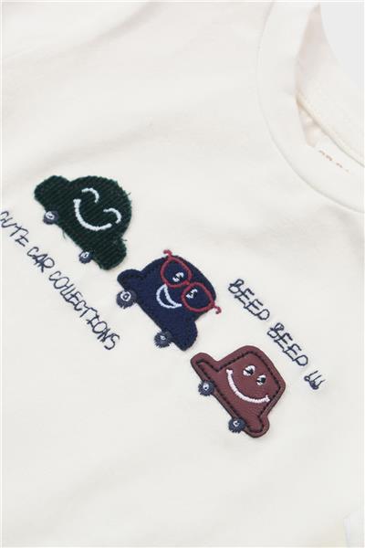 Layette Erkek Bebek Ekru T-Shirt