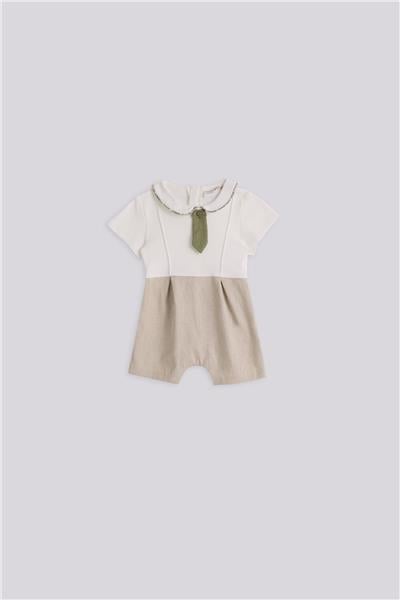 Layette Erkek Bebek Ekru TulumLayette Erkek Bebek Ekru Tulum