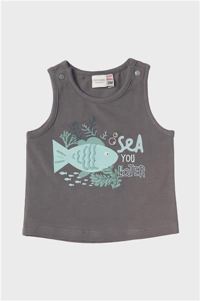 Layette Erkek Bebek Gri Atlet