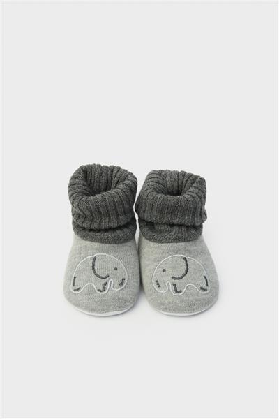 Layette Erkek Bebek Gri Patik