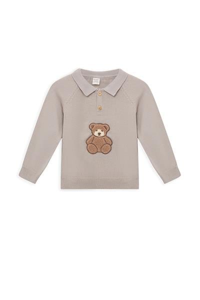 Layette Baby Boy Gray Knitwear SetLayette Baby Boy Gray Knitwear Set