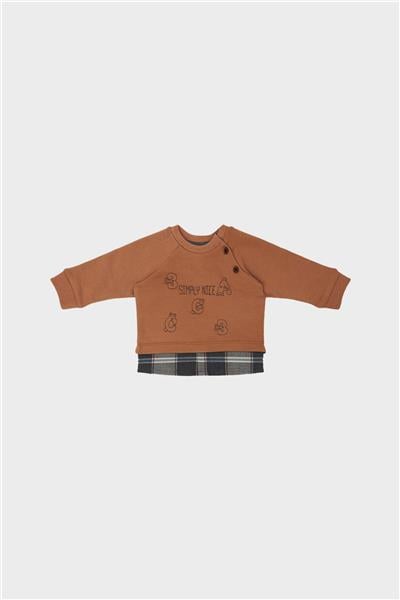 Layette Erkek Bebek Kiremit Sweatshirt