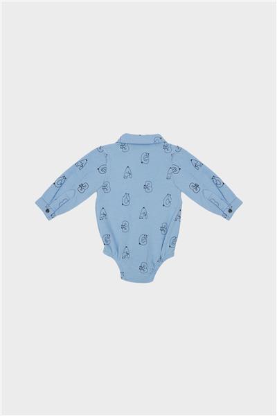 Layette Erkek Bebek Mavi Gömlek