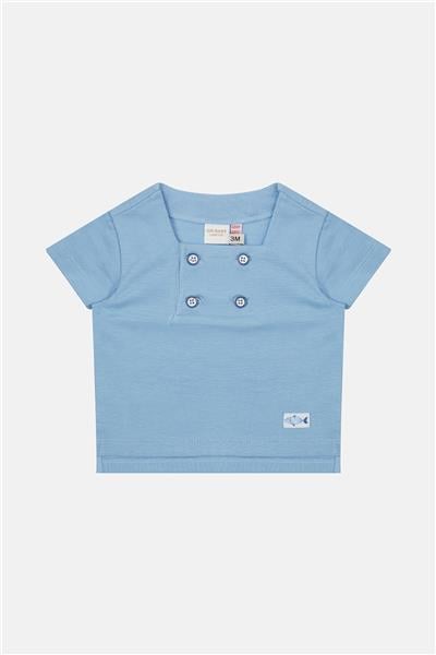 Layette Erkek Bebek Mavi Tshirt