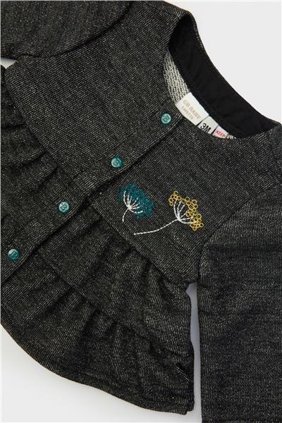 Layette Kız Bebek Antrasit Eşofman Üstü