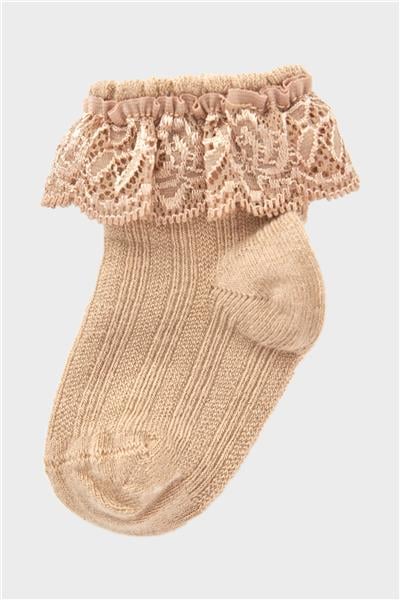 Layette Kız Bebek Bej Çorap