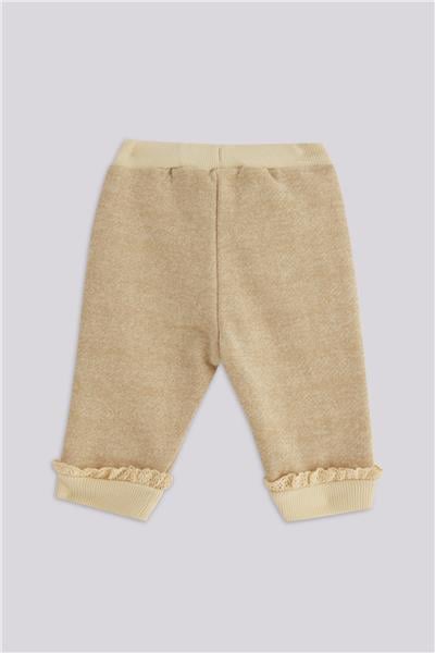 Layette Baby Girl Beige Tracksuit BottomLayette Baby Girl Beige Tracksuit Bottom