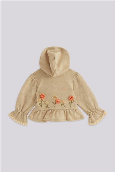 Layette Baby Girl Beige Tracksuit TopLayette Baby Girl Beige Tracksuit Top
