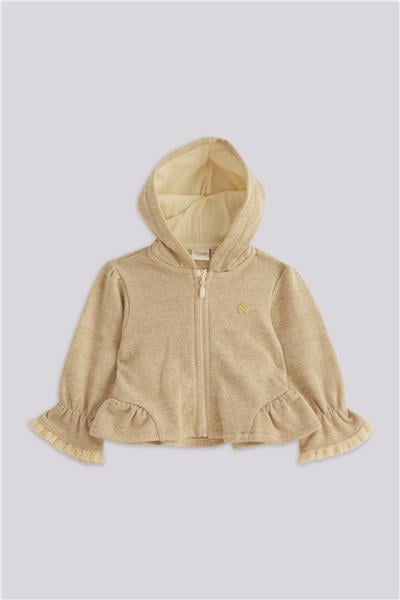 Layette Baby Girl Beige Tracksuit TopLayette Baby Girl Beige Tracksuit Top