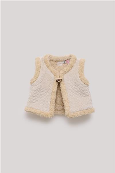 Layette Kız Bebek Bej Yelek
